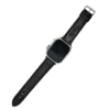 Leather Watch Straps black Double Stitch