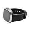 Leather Watch Straps black Double Stitch