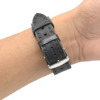 Leather Watch Straps black Double Stitch