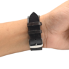Leather Watch Straps black Double Stitch