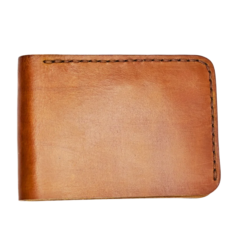 Leather tan Wallet Front Pocket