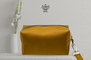 mens toiletry bag leather